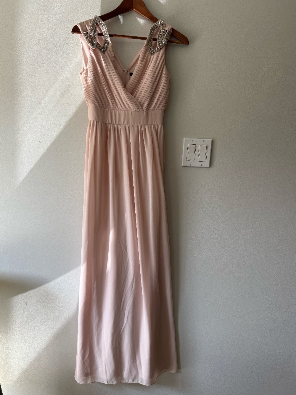 Bejeweled Pink Evening Dress | Size Small